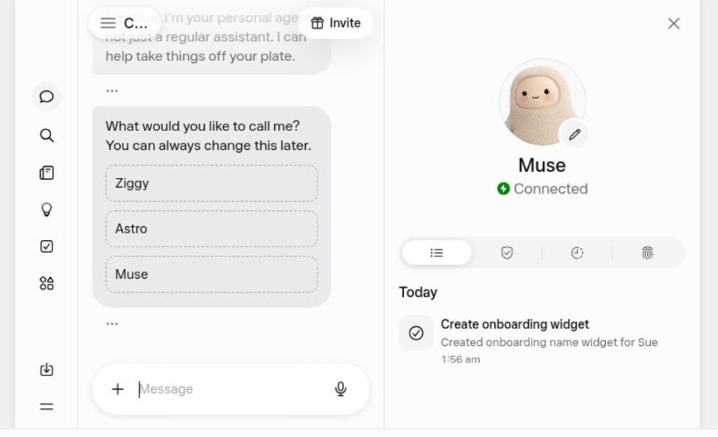 Muse 激活后的主界面，右侧显示 Connected