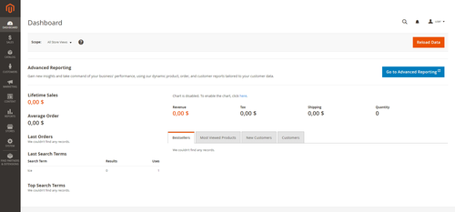 Magento 管理后台